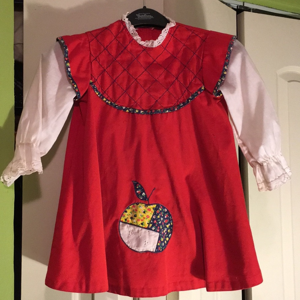 Vintage Apple Smock Dress